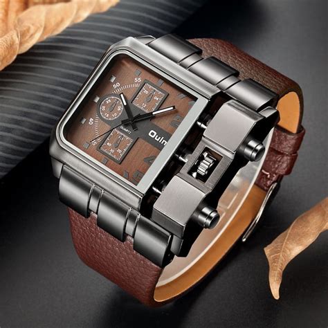 men's leather strap watch wristwatches